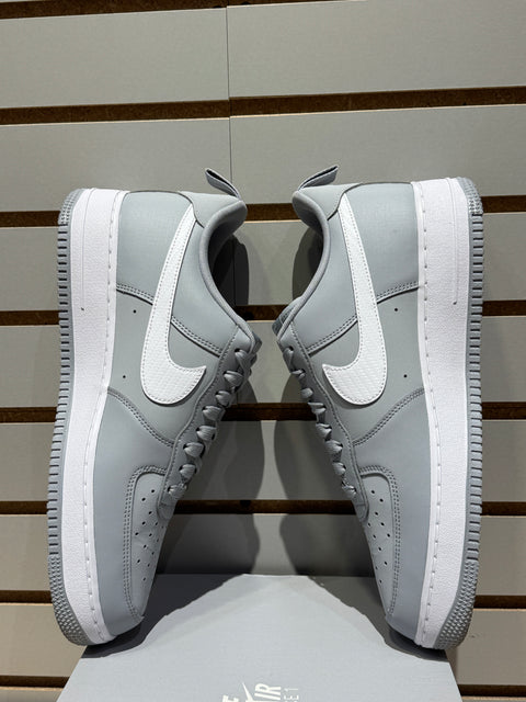 Nike Air Force 1 Low '07 LV8 Carbon Fiber Swoosh Wolf Grey White Sz 11M
