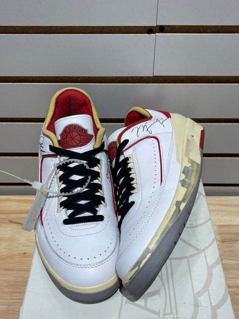 Jordan 2 Retro Low SP Off-White White Red Sz 11