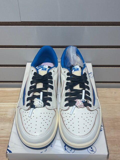 Jordan 1 Retro Low OG SP Fragment x Travis Scott Sail Military Blue Sz 7