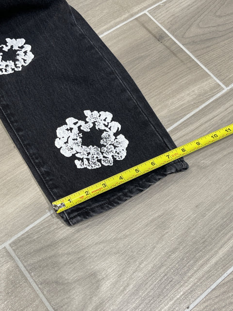 Denim Tears x Levi's Cotton Wreath 501 Black Jeans 34x34