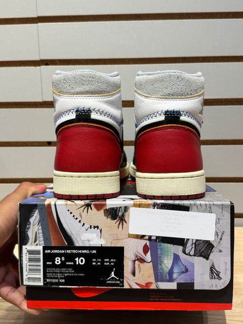 Jordan 1 Retro High Union Los Angeles Black Toe Sz 8.5M
