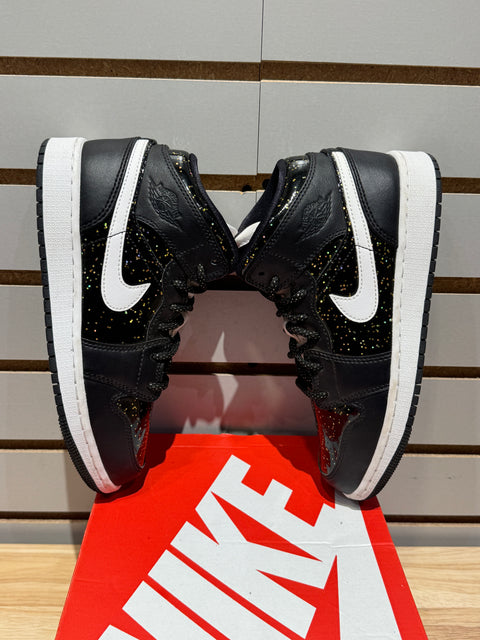 Jordan 1 Mid Black Speckle (GS) Sz 4.5Y