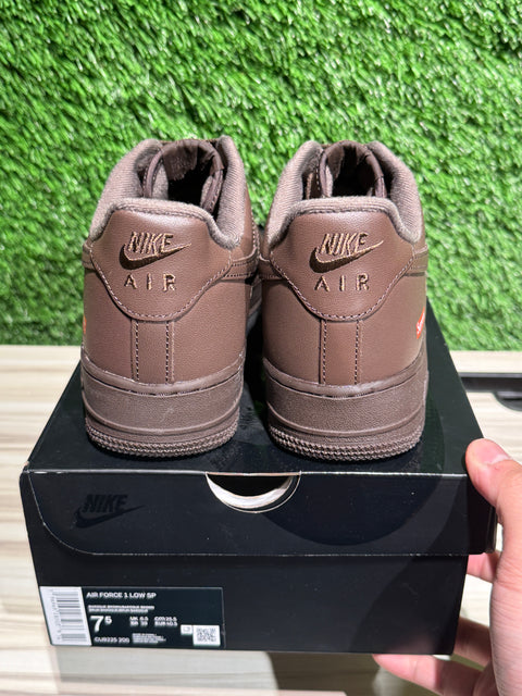 Nike Air Force 1 Low Supreme Baroque Brown Sz 7.5