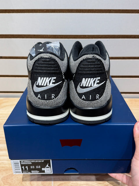 Jordan 3 Retro Levi’s Black Sz 11