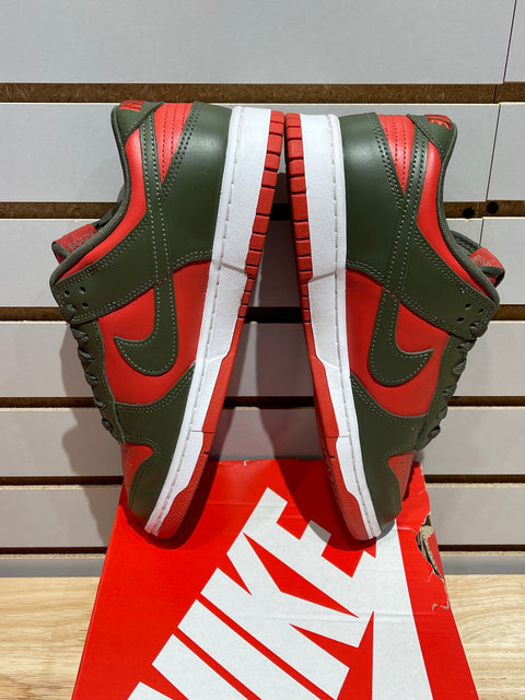 Nike Dunk Low Mystic Red Cargo Khaki Sz 9.5