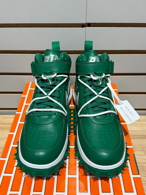 Nike Air Force 1 Mid Off-White Pine Green Sz 10