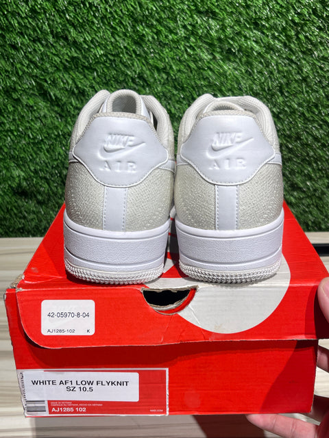 Nike Air Force 1 Ultra Flyknit Low Triple White Sz 10.5M