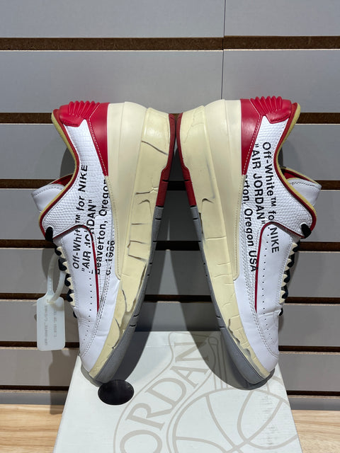 Jordan 2 Retro Low SP Off-White White Red Sz 11