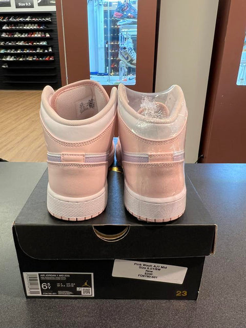 Jordan 1 Mid Pink Wash (GS) Sz 6.5Y