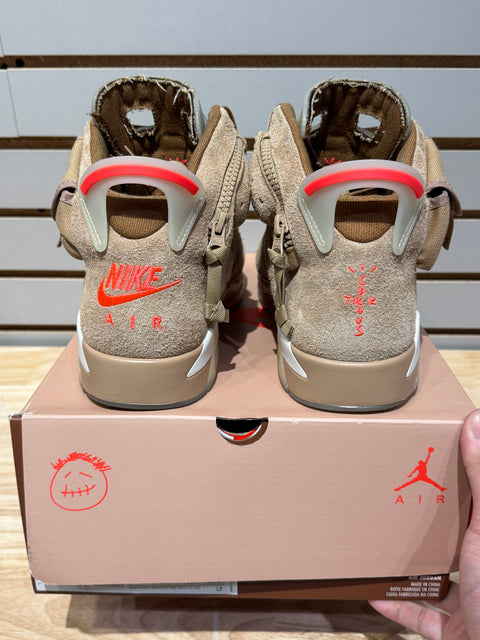 Jordan 6 Retro Travis Scott British Khaki Sz 11
