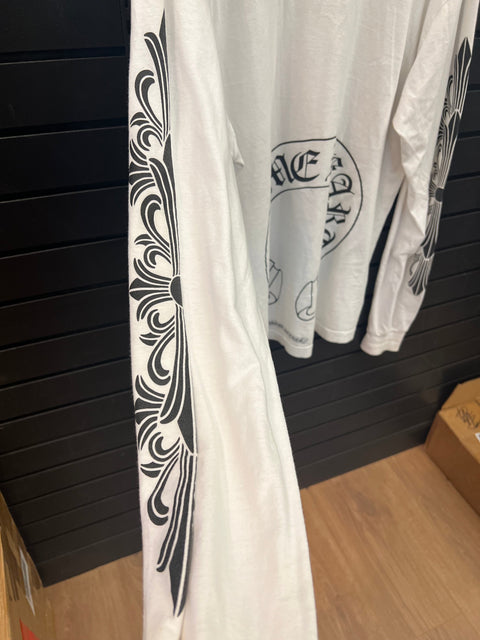 Vintage White Long Sleeve Chrome Hearts