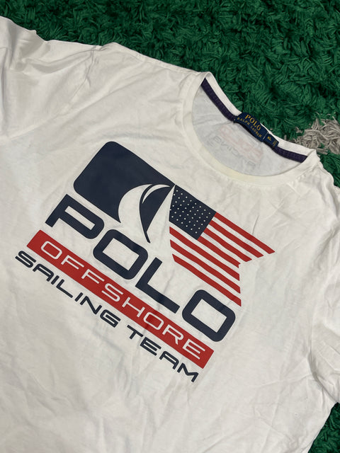 Polo Ralph lauren White Offshore Sailing Team Graphic T-Shirt