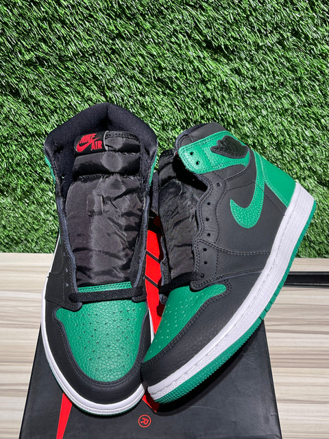 Jordan 1 Retro High Pine Green Black Sz 9.5M