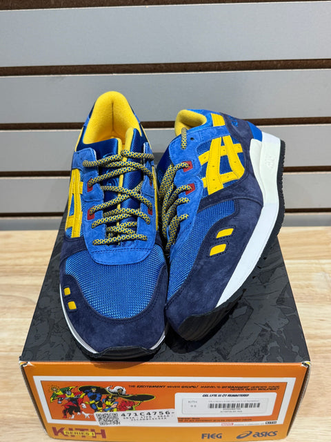 ASICS Gel-Lyte III '07 Remastered Kith Marvel X-Men Cyclops Opened Box (Trading Card Not Included) Sz 9.5