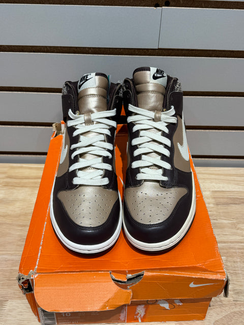 2007 Vintage Nike Dunk Hi Mocha Gold Brown Sz 8.5M
