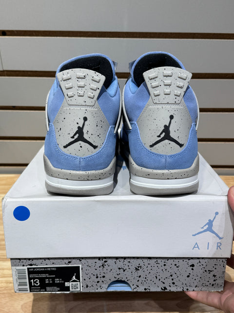 Jordan 4 Retro University Blue Sz 13