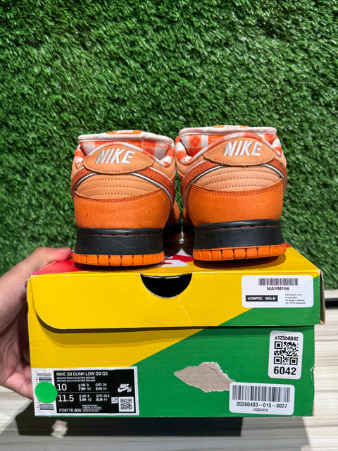 Nike SB Dunk Low Concepts Orange Lobster Sz 10