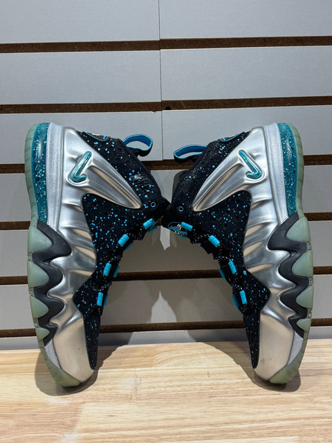 Nike Barkley Posite Max Metallic Silver Gamma Blue Sz 10