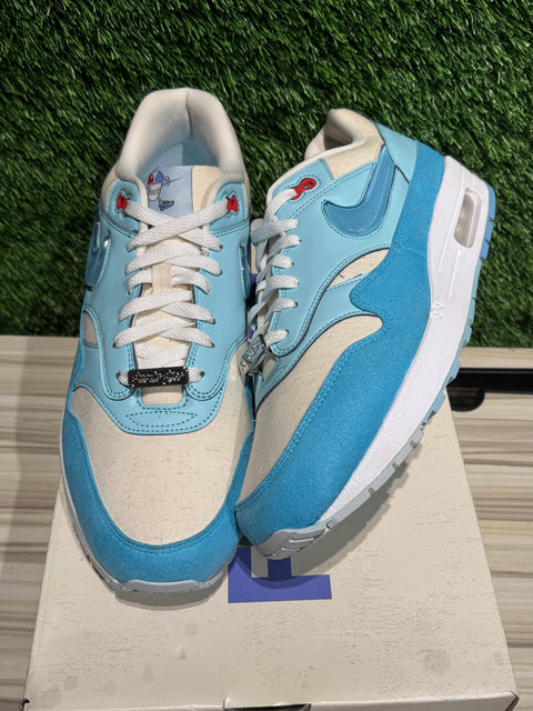 Nike Air Max 1 Puerto Rico Blue Gale Sz 11.5