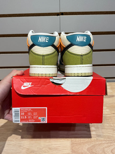 Nike Dunk Mid Pale Ivory Multi Sz 10