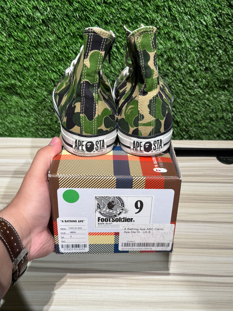A Bathing Ape ABC Camo Ape Sta Hi Sz 9