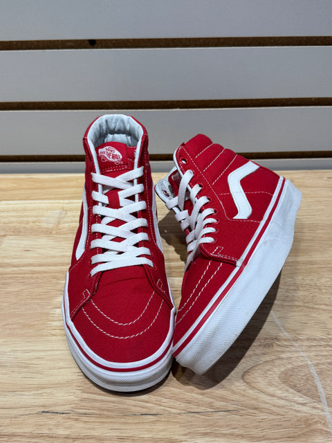 Vans Sk8-Hi Racing Red White Sz 7