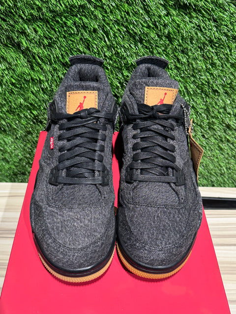 Jordan 4 Retro Levi's Black (GS) (Levi's Tag) Sz 6.5Y