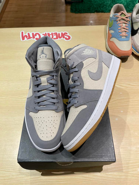 Jordan 1 Mid SE Coconut Milk Particle Grey Sz 10.5