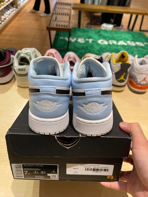 Jordan 1 Low Ice Blue Black (GS)