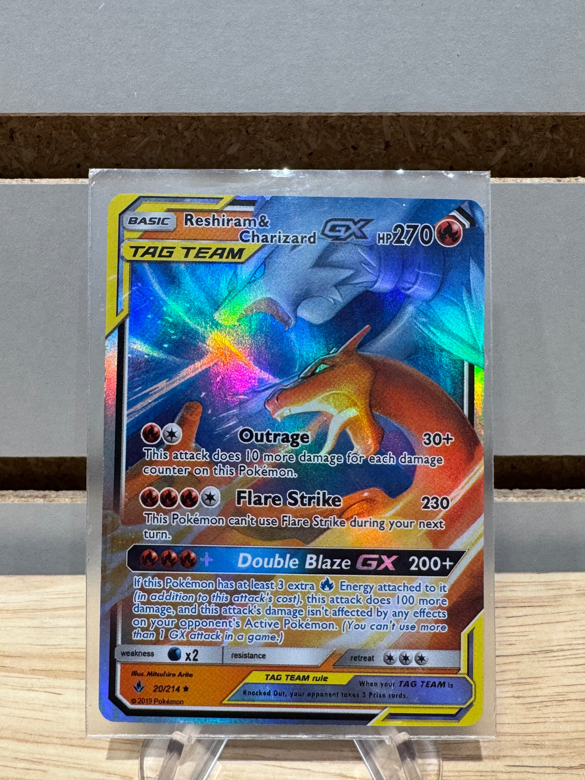 charizard 2019 pokemon card Reshiram & GX TCG Sun & Moon Unbroken Bonds #20/214 - OS Size:8.5x 11 Eevee ex SAR (223/187) A PSA Gem Mint secret-menu