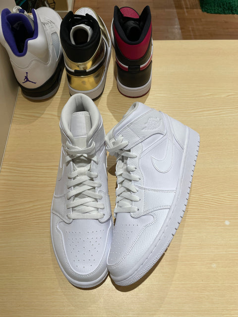 Jordan 1 Mid Triple White (2020) (PS)