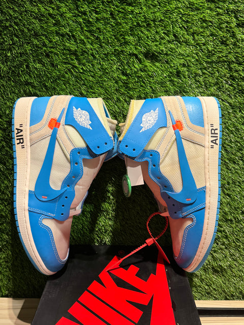 Jordan 1 Retro High Off-White University Blue Sz 12M