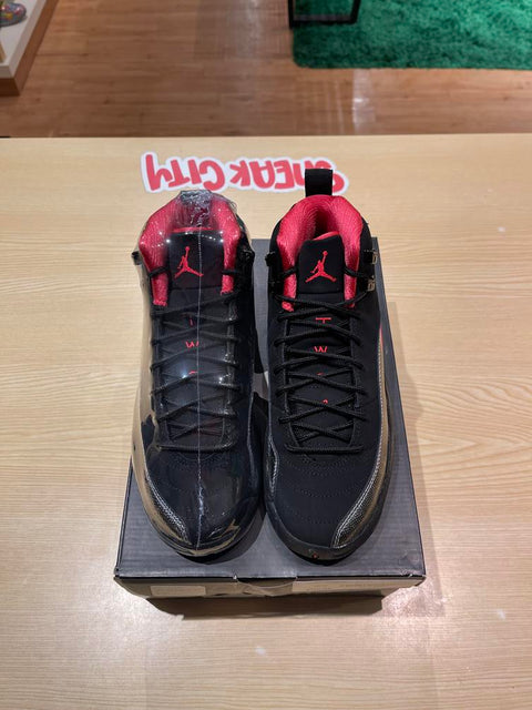 Jordan 12 Retro Black/Siren Red (GS) Sz 4.5Y/6W