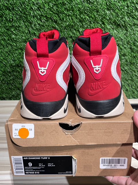 Nike Air Diamond Turf II Red Gold (2012) Sz 9