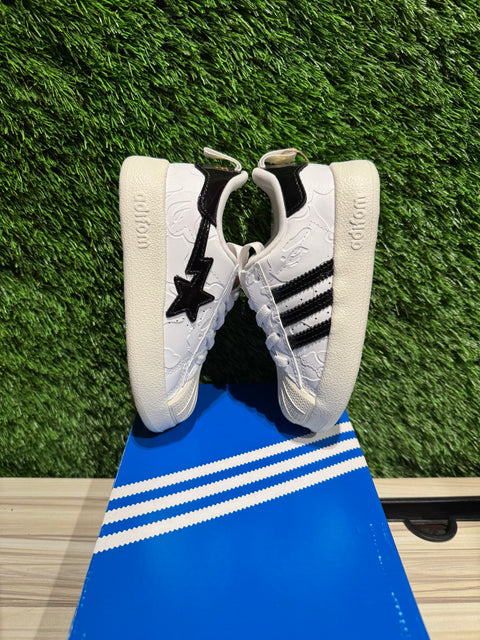 adidas Superstar 360 Bape White Black (TD) Sz 8.5k