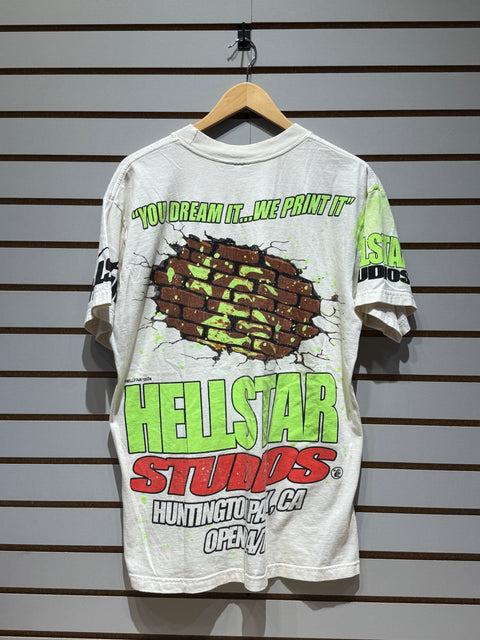 Hellstar Studios Brick Wall T-shirt White Sz S