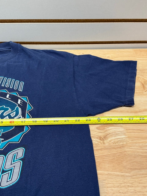 Vintage 1995 Logo 7 Seattle Mariners Division Champions Baseball T Shirt Sz XL