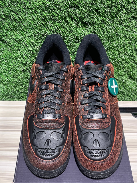 Nike Air Force 1 Low Retro QS Halloween Skull Sz 11.5M