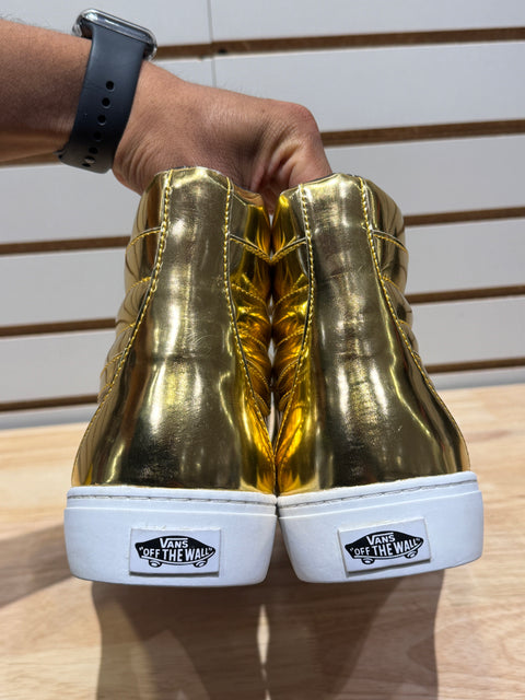 Vans Sk8-Hi Metallic Gold Sz 12 (Sample)