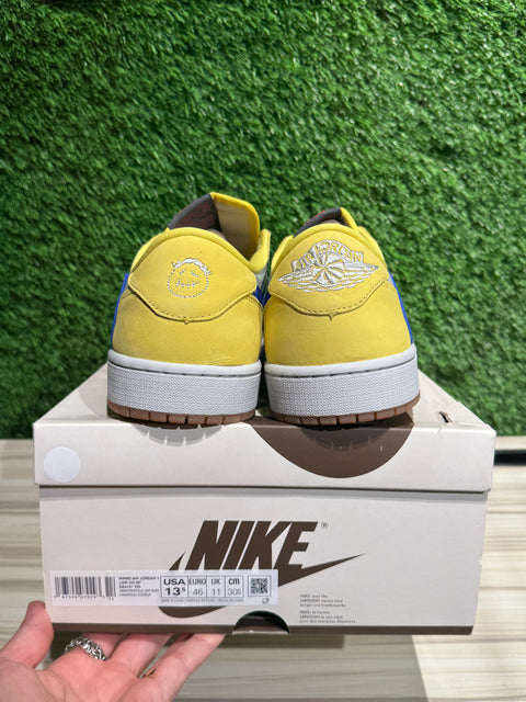 Jordan 1 Retro Low OG SP Travis Scott Canary (Women's) Sz 12M/13.5W