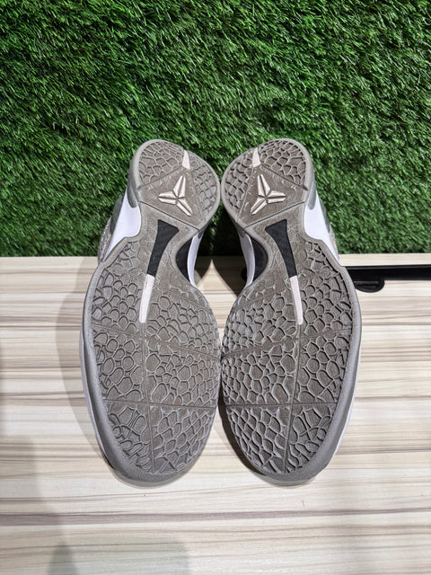 Nike Kobe 6 Metallic Silver Metallic Silver White Sz 11.5