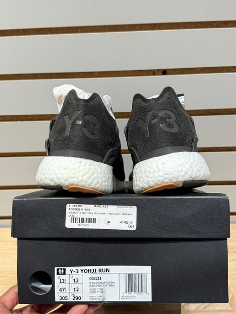 adidas Y-3 Yohji Run Black Olive Sz 12.5