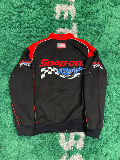 Vintage Snap-on Racing Jacket Red/Black Embroidered Bomber Varsity