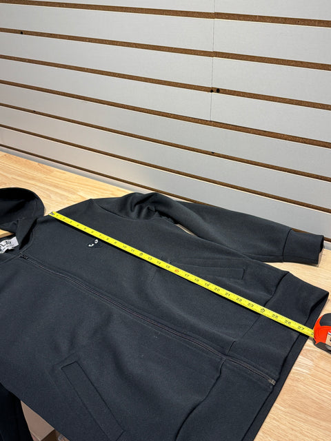 Comme des Garcons PLAY Play Big Black Heart Zip Up Hoodie Sz XL