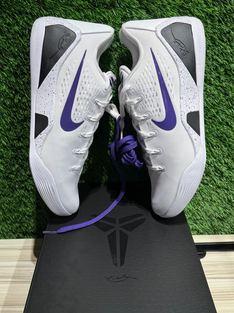 Nike Kobe 9 Elite Low EM Protro White Court Purple Sz 13M