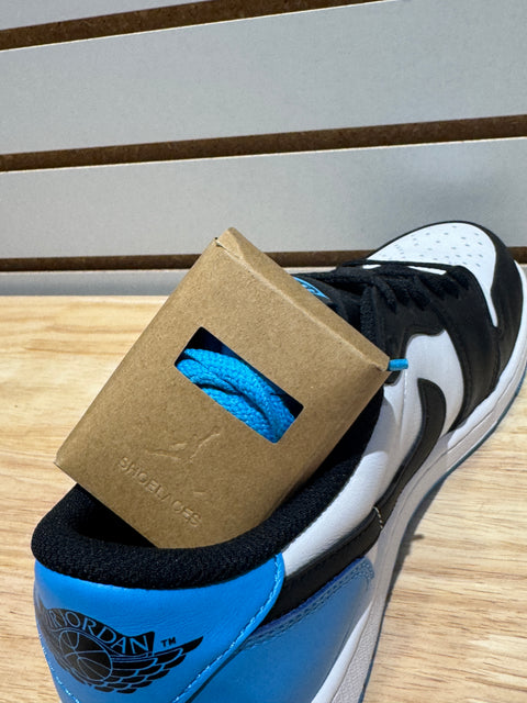 Jordan 1 Retro Low OG Black Dark Powder Blue Sz 11.5