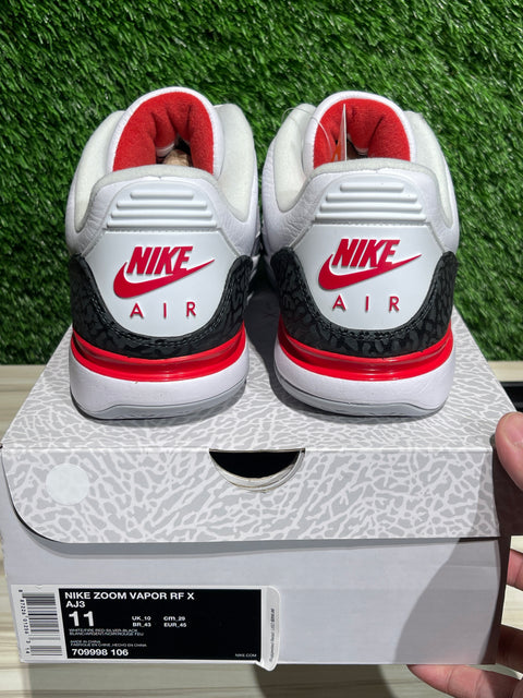 Nike Zoom Vapor AJ3 Fire Red Sz 11