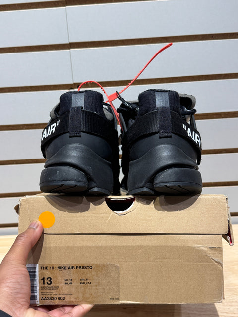 Nike Air Presto Off-White Black (2018) Sz 13