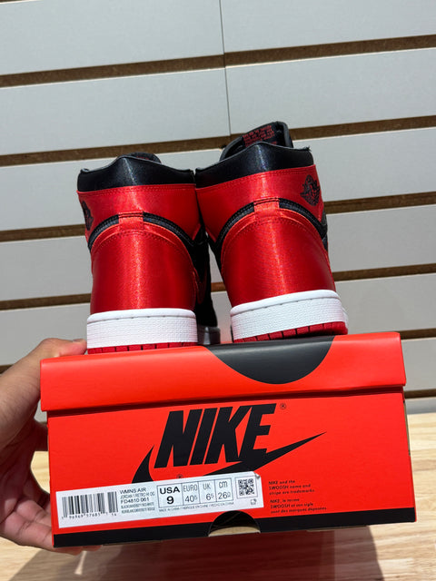 Jordan 1 Retro High OG Satin Bred (Women's) Sz 7.5