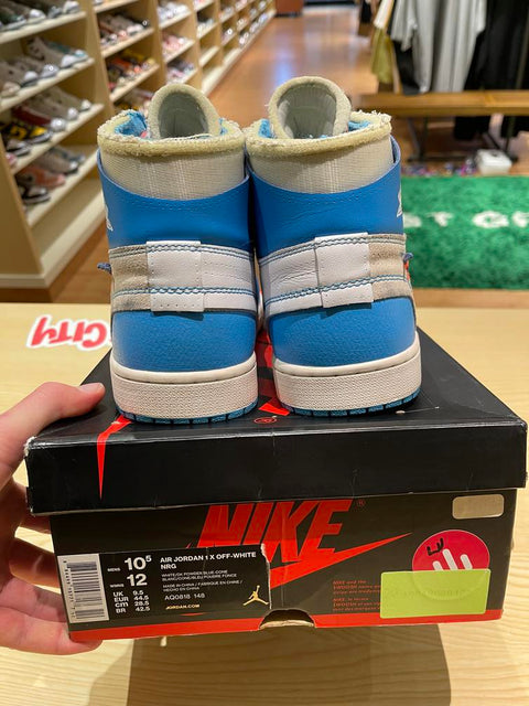 Jordan 1 Retro High Off-White University Blue Sz 10.5